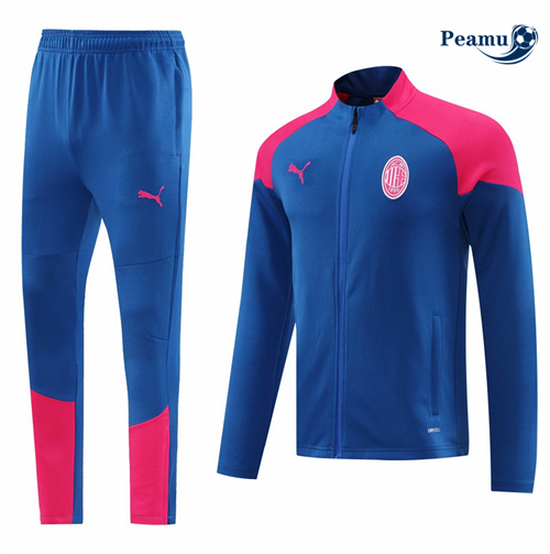 Veste Survetement AC Milan Bleu 2024-2025 personnalisé