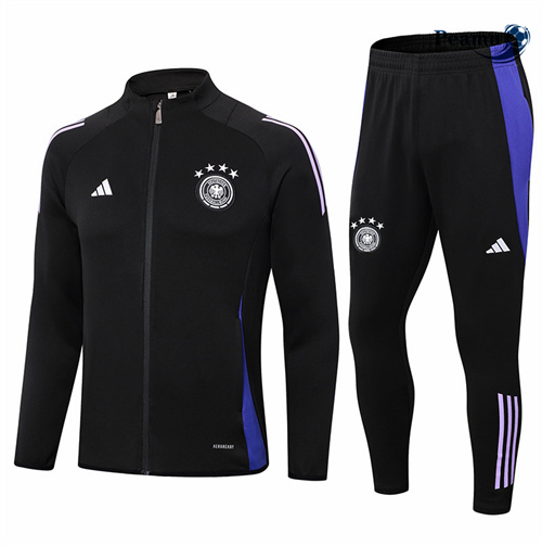 Veste Survetement Allemagne Noir 2024-2025 Officiel