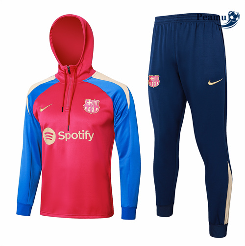 Survetement Barcelone à Capuche Rose 2024-2025 Officiel