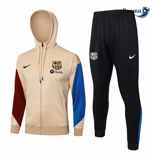 Veste Survetement Barcelone à Capuche Jaune 2024-2025 discout