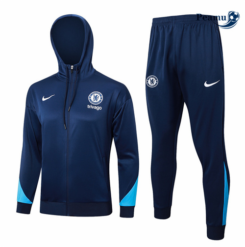 Veste Survetement Chelsea à Capuche Bleu Marine 2024-2025 grossiste