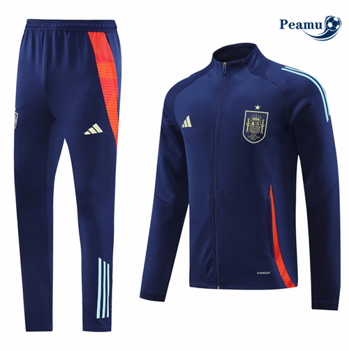 Veste Survetement Espagne Bleu Marine 2024-2025 Officiel