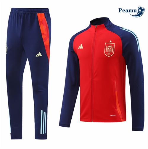 Veste Survetement Espagne Rouge 2024-2025 Original