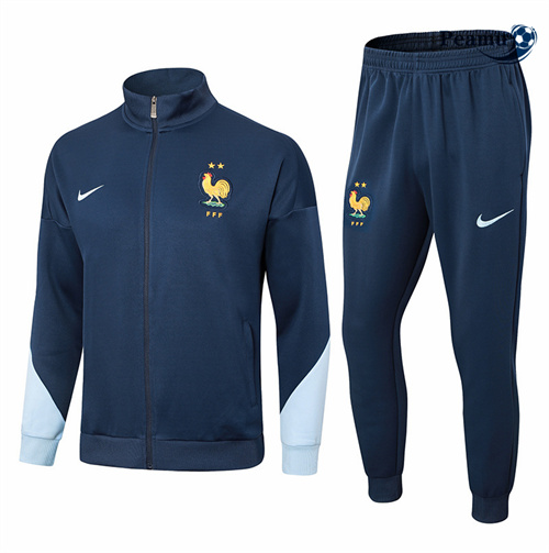 Veste Survetement France Bleu Marine 2024-2025 grossiste