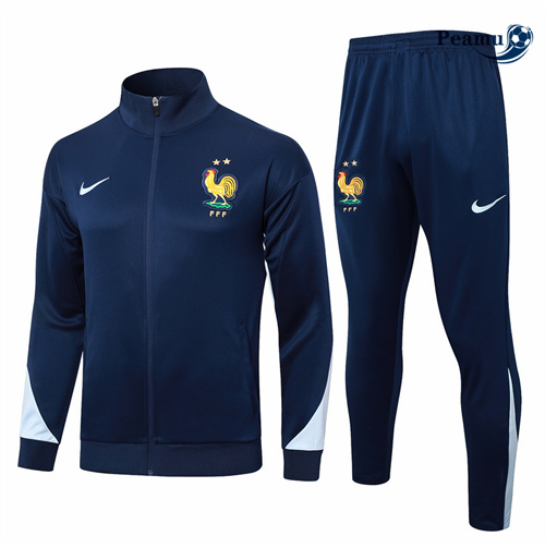 Veste Survetement France Bleu Marine 2024-2025 discout