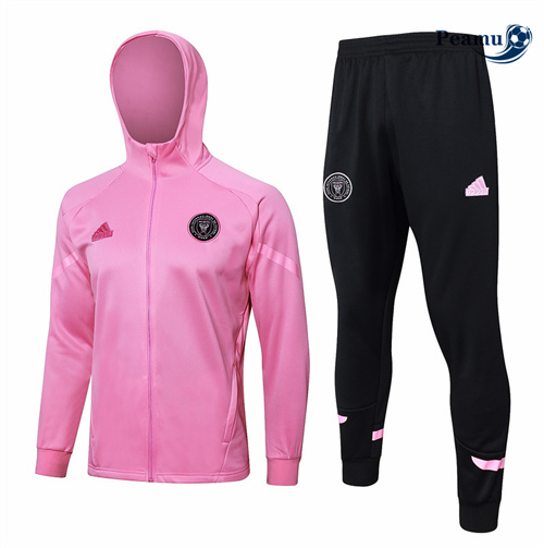 Veste Survetement Inter Miami à Capuche Rose 2024-2025 Soldes