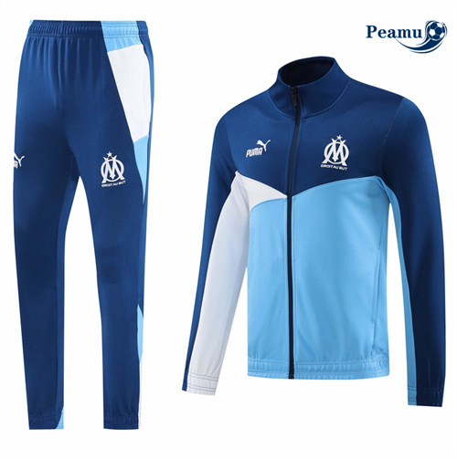 Veste Survetement Marseille Bleu 2024-2025 Chinois
