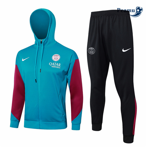 Veste Survetement Paris PSG à Capuche Vert 2024-2025 grossiste