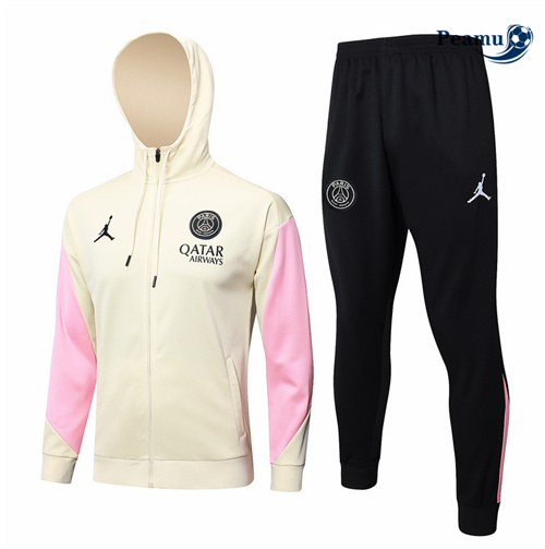 Veste Survetement Paris PSG à Capuche Jaune 2024-2025 France