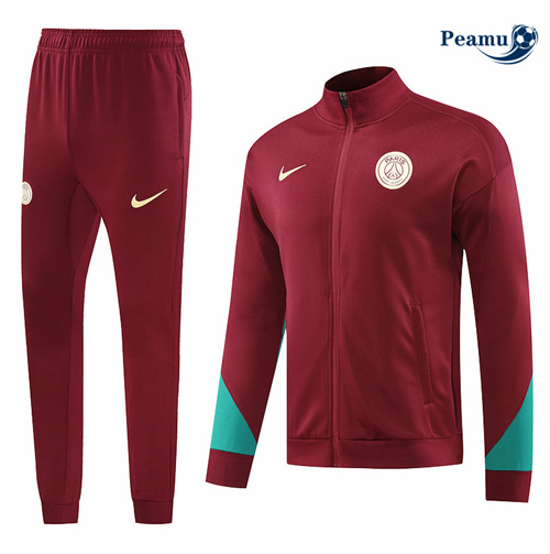 Veste Survetement Paris PSG Rouge 2024-2025 Officiel