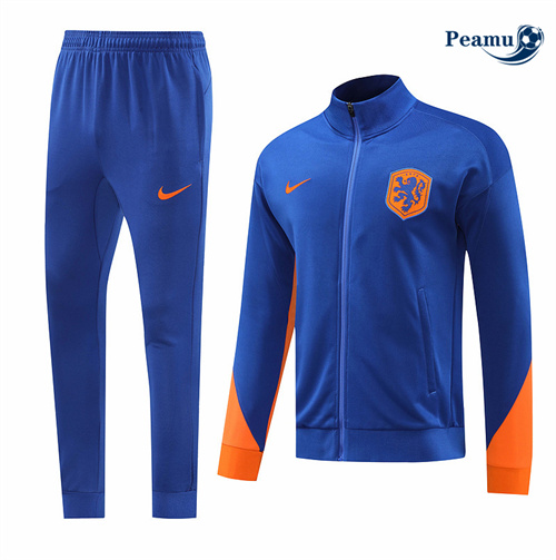 Veste Survetement Pays-Bas Bleu 2024-2025 discout