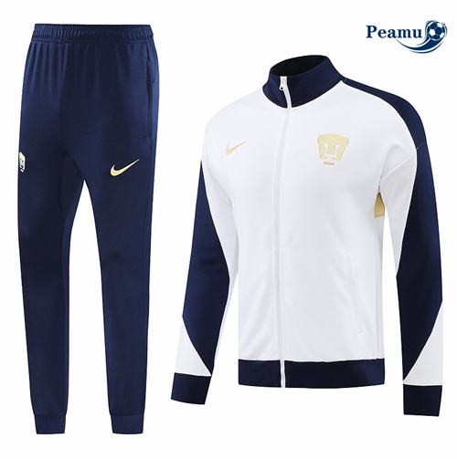 Veste Survetement Pumas Uuam Blanc 2024-2025 discout