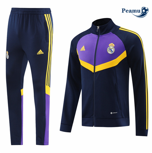 Veste Survetement Real Madrid Bleu Marine 2024-2025 personnalisé