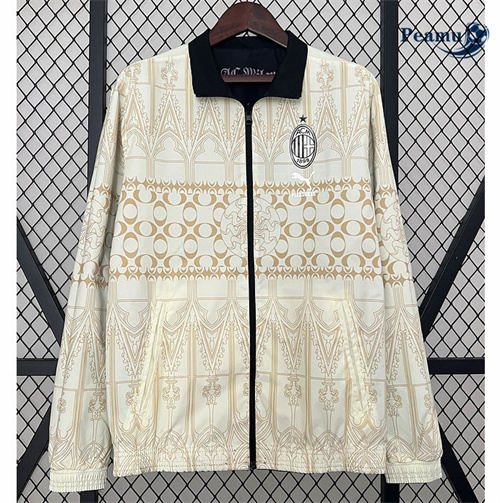 Veste Réversible Coupe vent AC Milan Blanc 2024-2025 Outlet