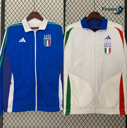 Veste Réversible Coupe vent Italie Bleu 2024-2025 Original