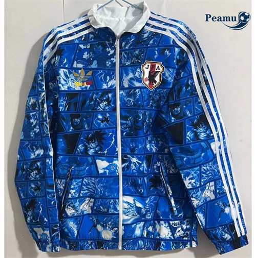 Veste Réversible Coupe vent Japon Bleu 2024-2025 Soldes
