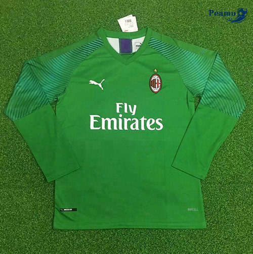 Maillot foot AC Milan Portiere Manche Longue Verde 2019-2020