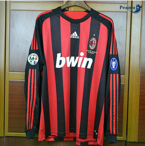 Classico Maglie AC Milan Manche Longue Domicile 2008-09