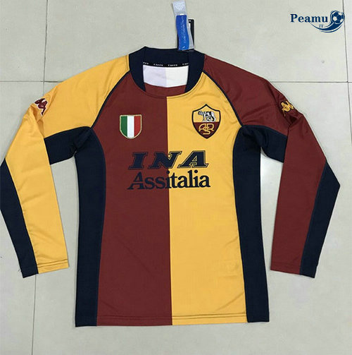 Classico Maglie AS Rome Domicile Manche Longue 2001-02