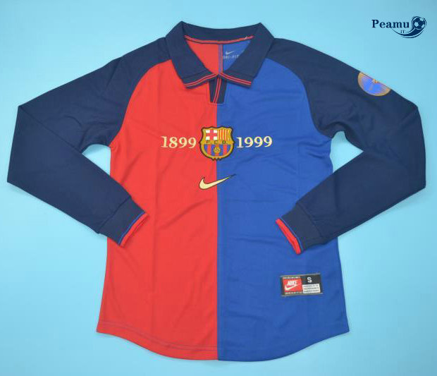 Classico Maglie Barcelone Manche Longue Domicile 1998-99