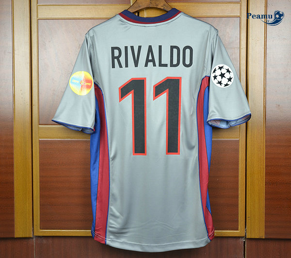 Classico Maglie Argento centenario Barcelone Exterieur Gris (11 Rivaldo) 1999-00