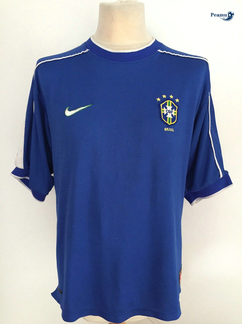 Classico Maglie Brésil Exterieur Bleu clair Coppa Del Mondo 1998