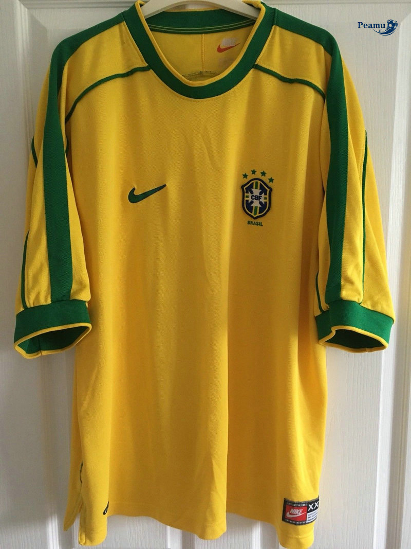 Classico Maglie Brésil Domicile Coppa Del Mondo 1998