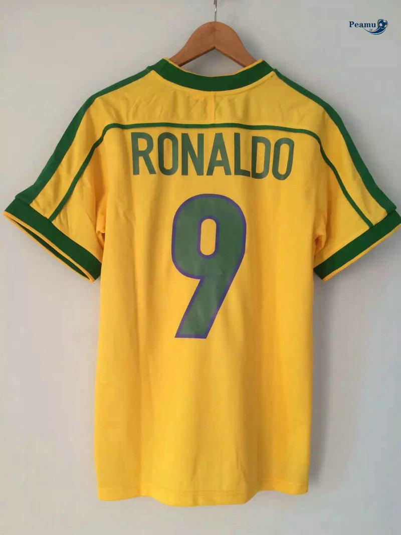 Classico Maglie Brésil Domicile (9 RONALDO) 1998