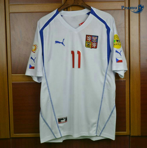 Classico Maglie République Tchèque Exterieur (11 Nedved) Coppa Europa 2004