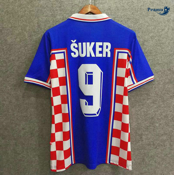 Classico Maglie Croatie Exterieur (9 SUKER) Coppa Del Mondo 1998