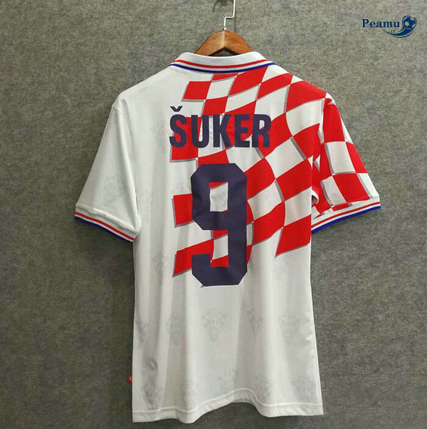 Classico Maglie Croatie Domicile (9 SUKER) Coppa Del Mondo 1998