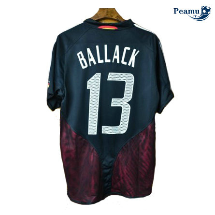 Classico Maglie Allemagne Exterieur (13 BALLACK) Coppa Europa 2004 Noir