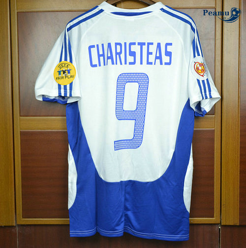 Classico Maglie Grèce Exterieur Bleu clair/Bianco Zagorakis Charisteas 2004