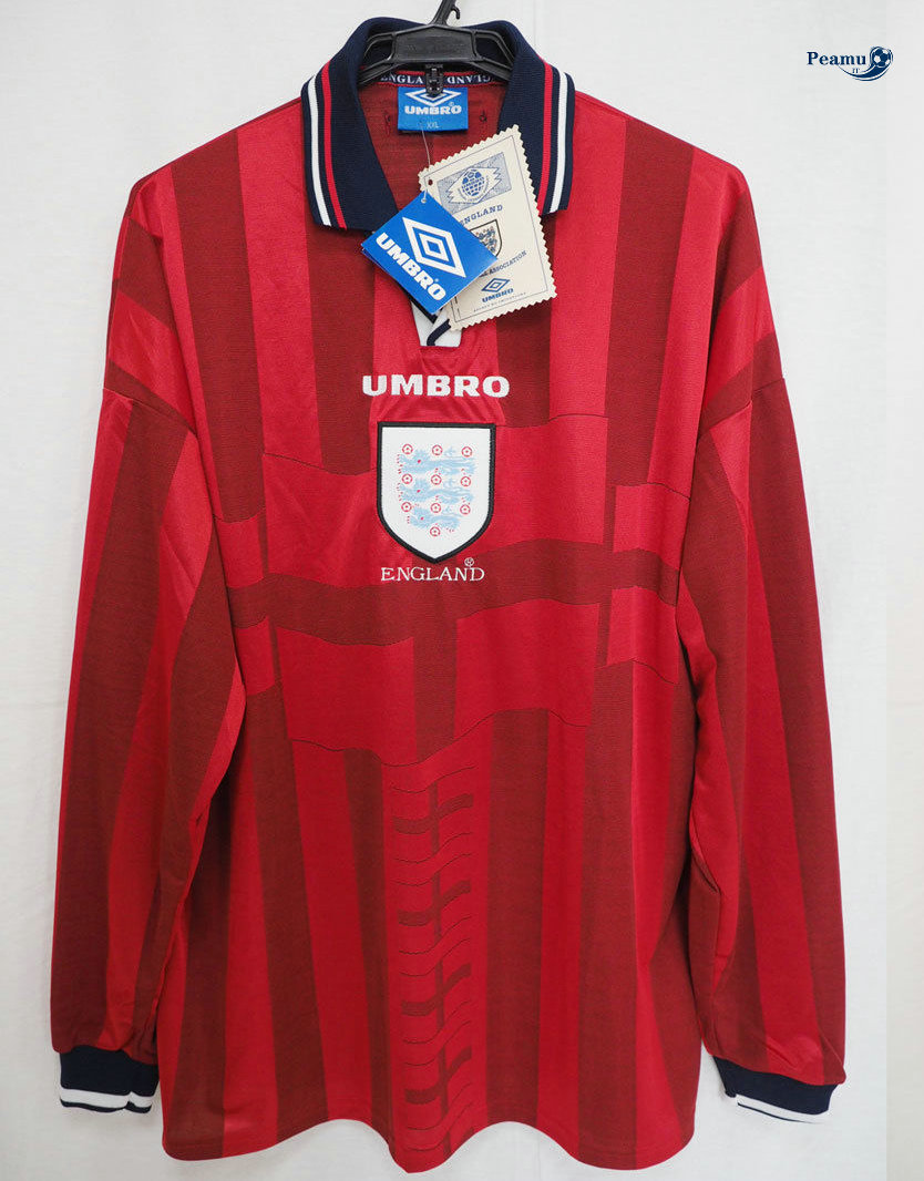 Classico Maglie Angleterre Manche Longue Exterieur Rouge Coppa Del Mondo 1998