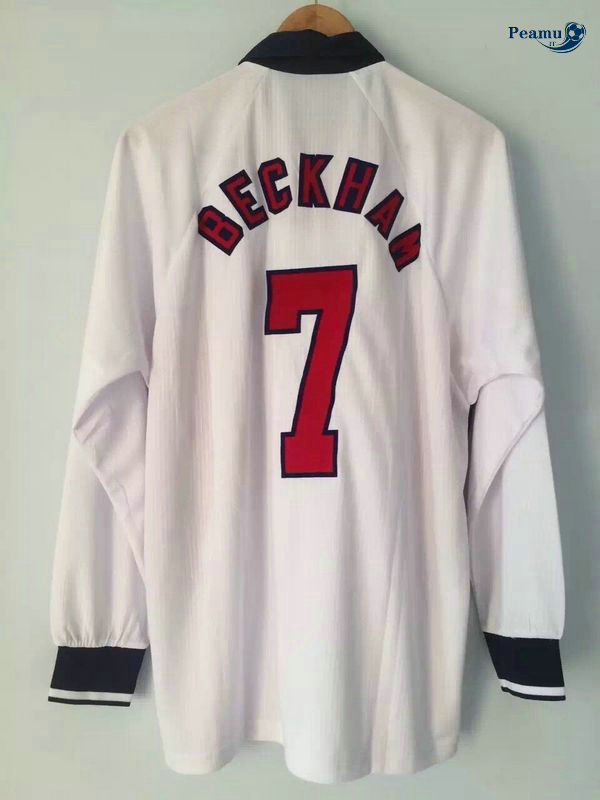 Classico Maglie Angleterre Manche Longue Domicile (7 BECKHAM) Coppa Del Mondo 1998