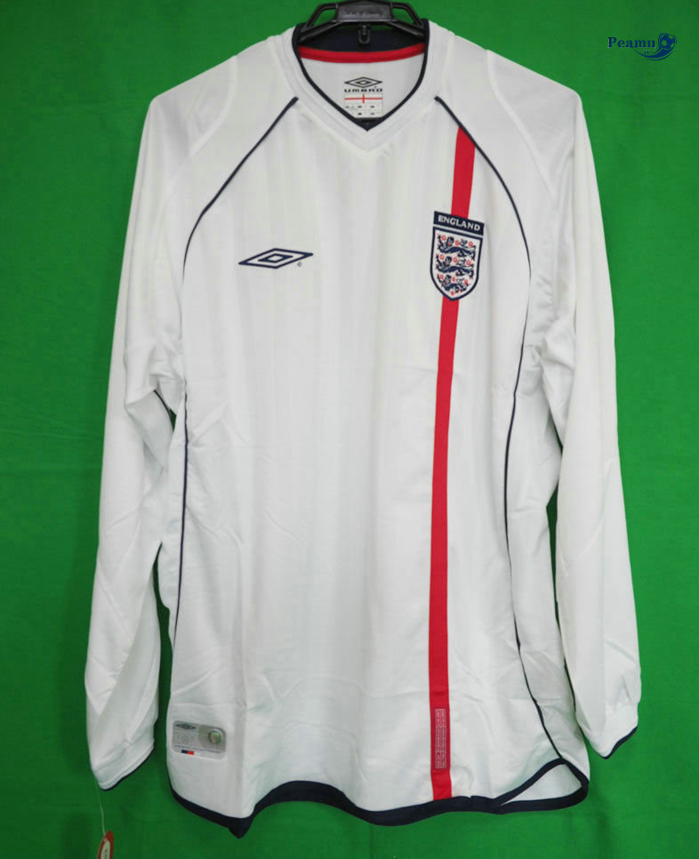 Classico Maglie Angleterre Manche Longue Domicile Coppa Del Mondo 2002