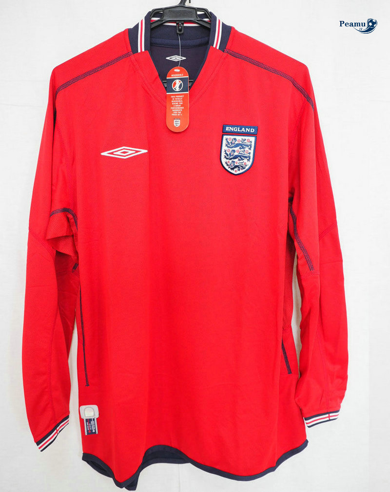 Classico Maglie Angleterre Manche Longue Exterieur 2002-03 Coppa Del Mondo