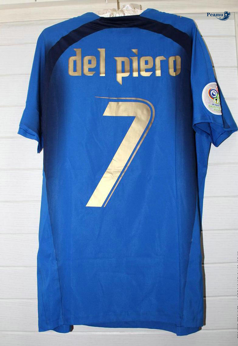 Classico Maglie Italie Domicile (7 DEL PIERO) Coppa Del Mondo 2006