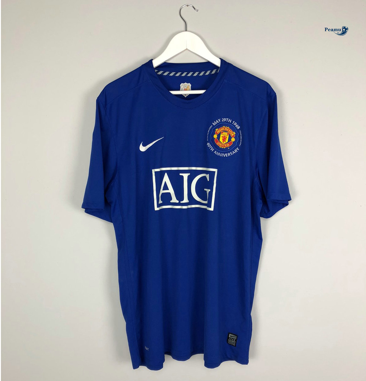 Classico Maglie Manchester United Exterieur Bleu clair 2008-09