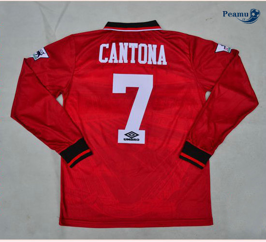 Classico Maglie Manchester United Manche Longue Domicile Rouge (7 Cantona) 1994