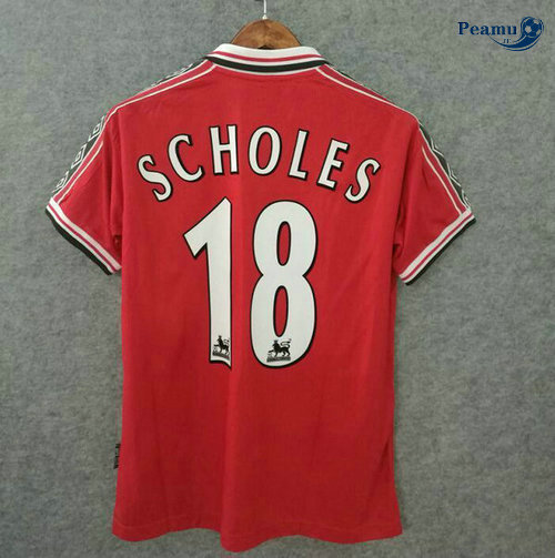 Classico Maglie Manchester United Domicile (18 Scholes) 1998-99