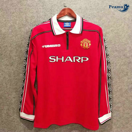 Classico Maglie Manchester United Manche Longue Domicile 1998-99