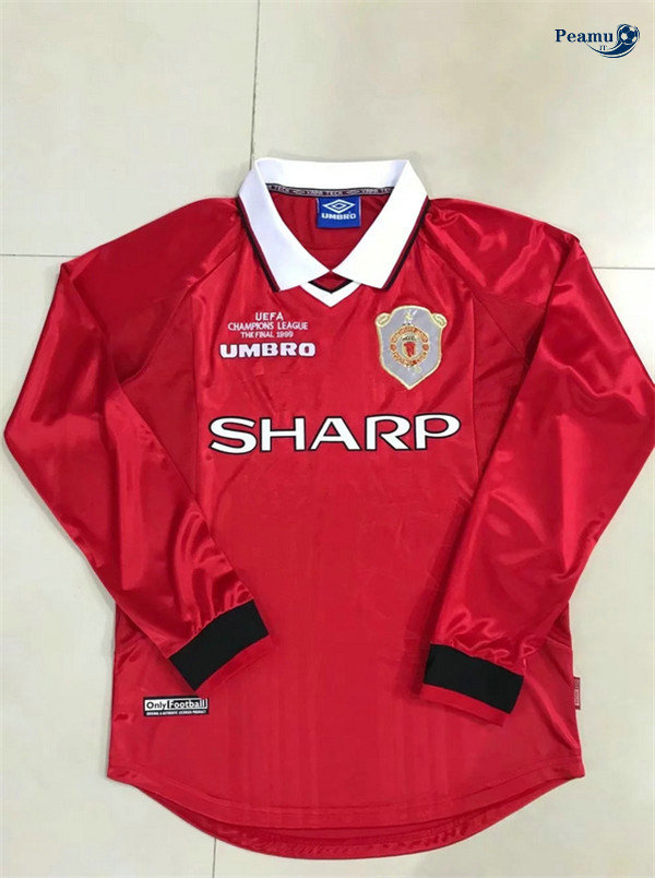 Classico Maglie Manchester United Manche Longue Domicile (UCL final) 1999