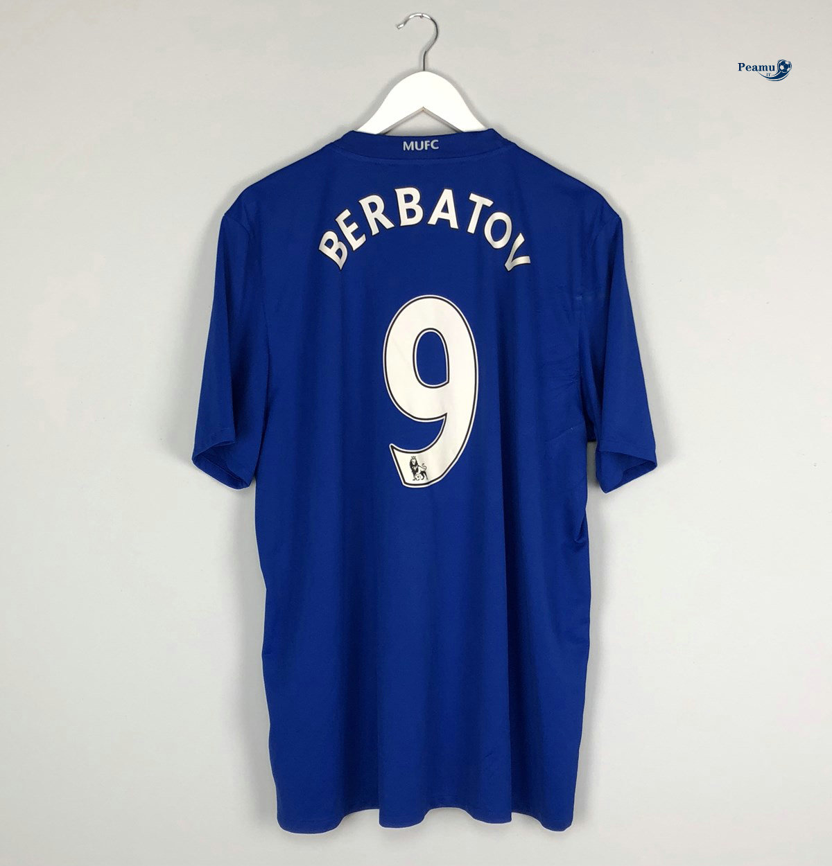Classico Maglie Manchester United Exterieur Bleu clair (9 Dimitar Berbatov) 2008-09