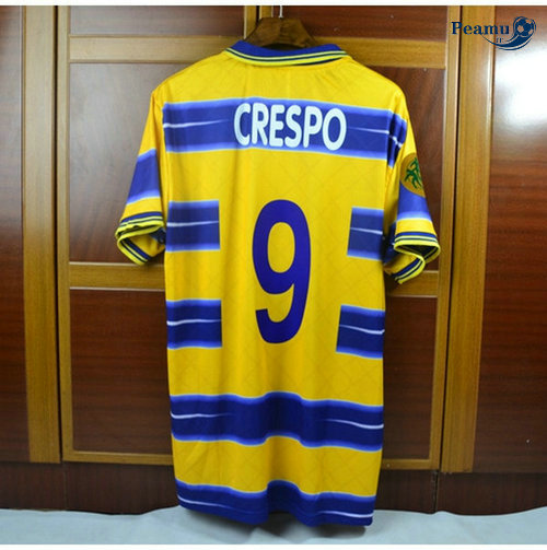Classico Maglie Parme Calcio Domicile Jaune (9 Crespo) 1998-99