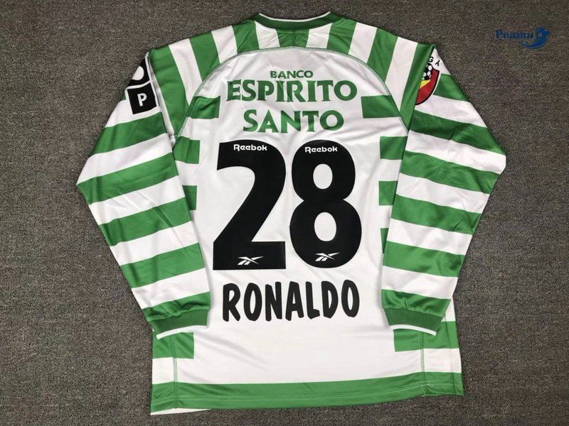 Classico Maglie Lisbon Domicile Manche Longue (28 Ronaldo) 2003