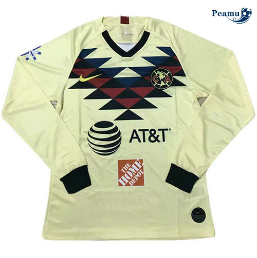 Maillot foot CF American Domicile Manche Longue Jaune 2019-2020