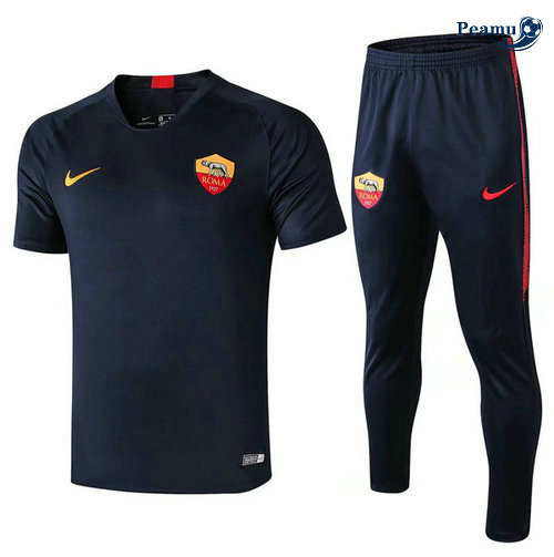 Kit Maillot Entrainement AS Rome + Pantalon Bleu navy 2019-2020