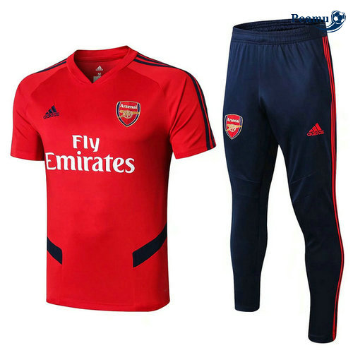 Kit Maillot Entrainement Arsenal + Pantalon Rouge/Bleu navy 2019-2020