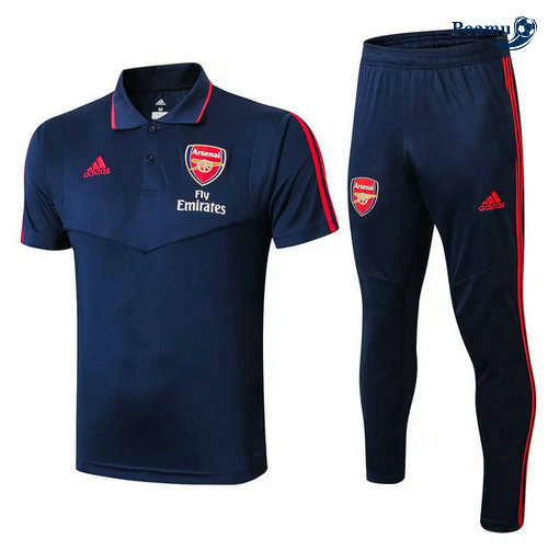 Kit Maillot Entrainement POLO Arsenal + Pantalon Bleu navy 2019-2020